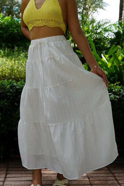 Breeze White Maxi Skirt