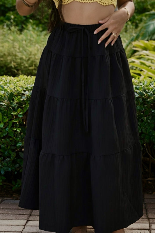 Breeze Black Maxi Skirt