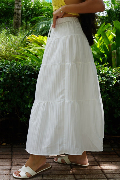 Breeze White Maxi Skirt